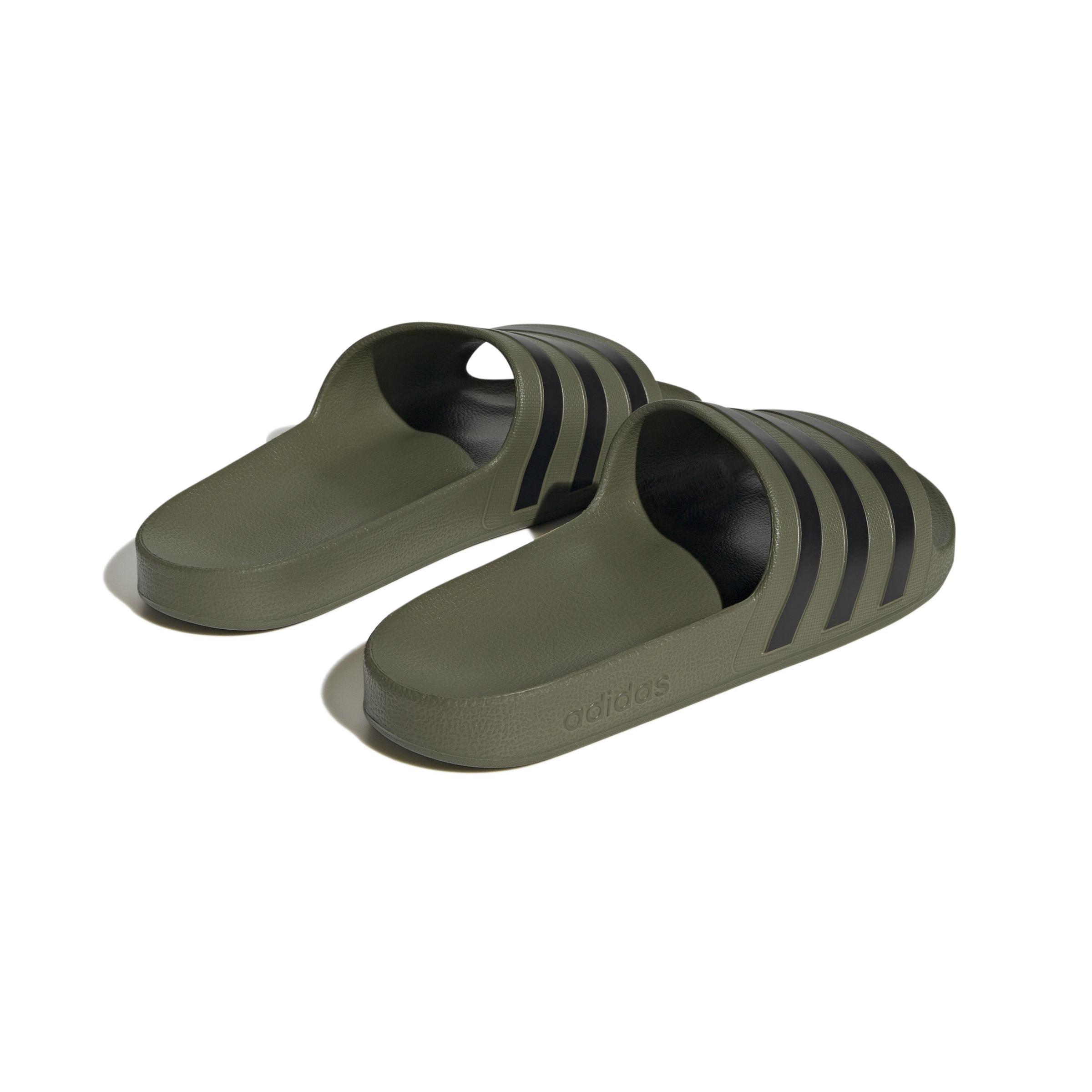 Unisex Adilette Aqua Slides, Green, A901_ONE, medium