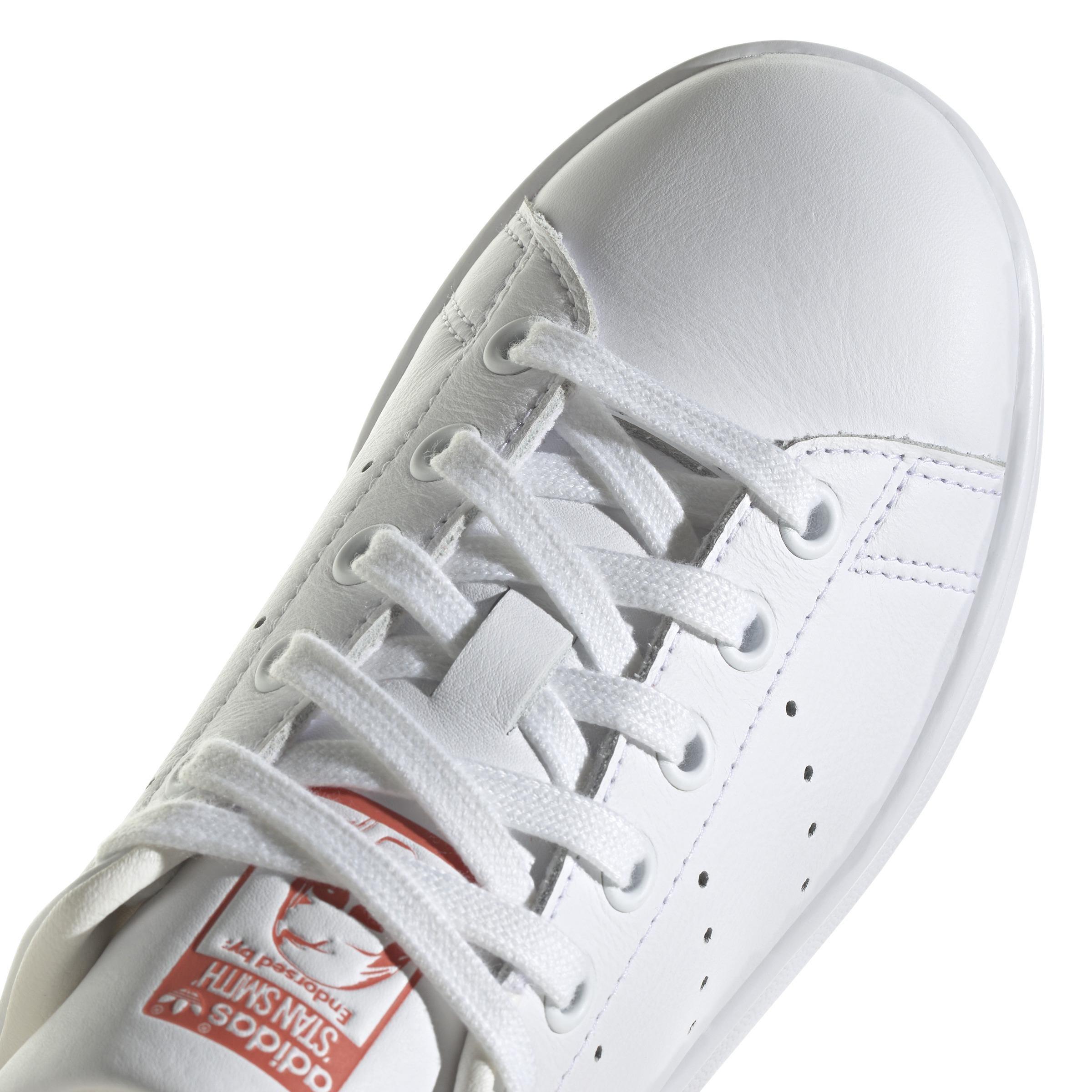 Unisex Kids Stan Smith Shoes, White, A901_ONE, large image number 4