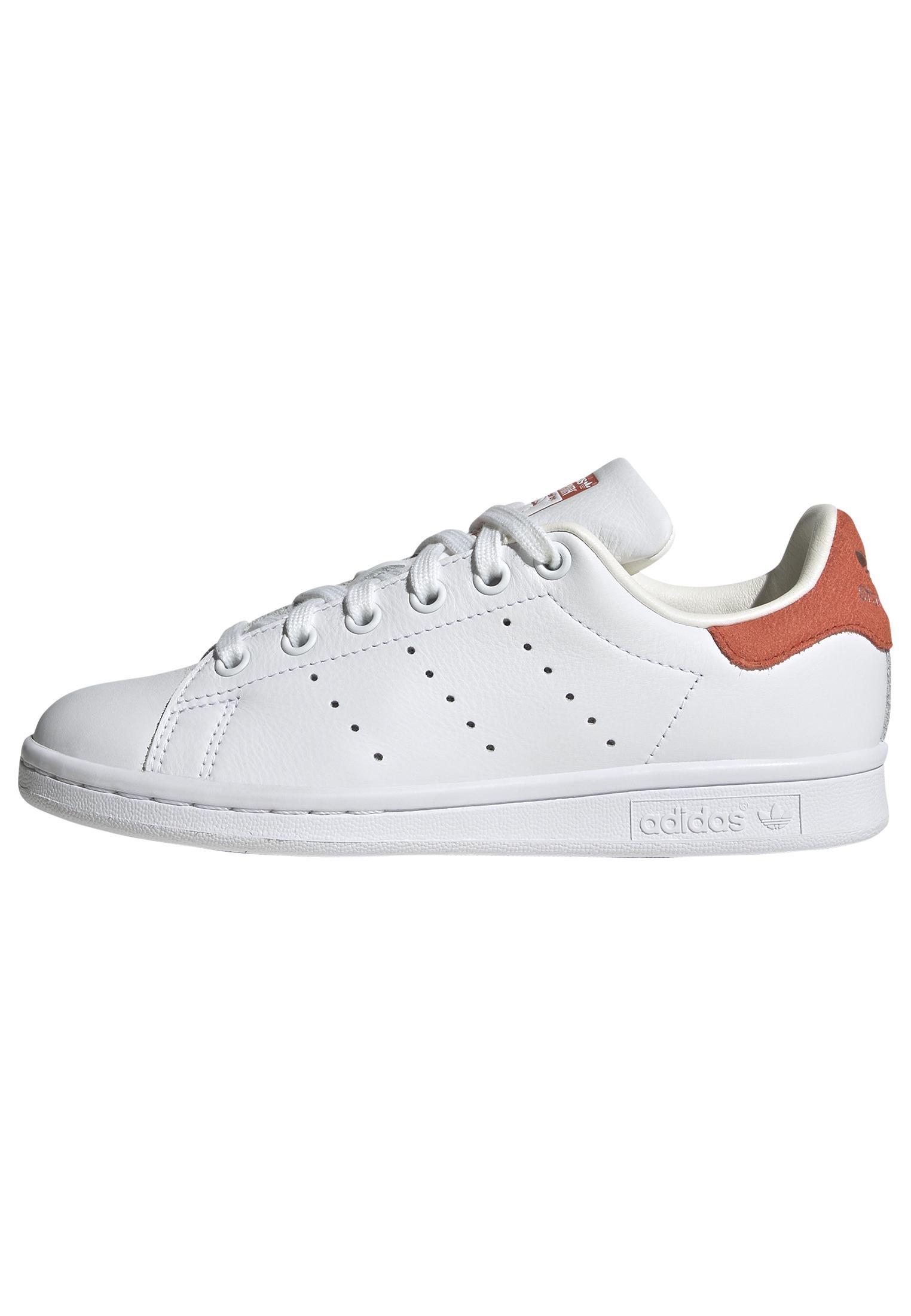 Unisex Kids Stan Smith Shoes, White, A901_ONE, large image number 7