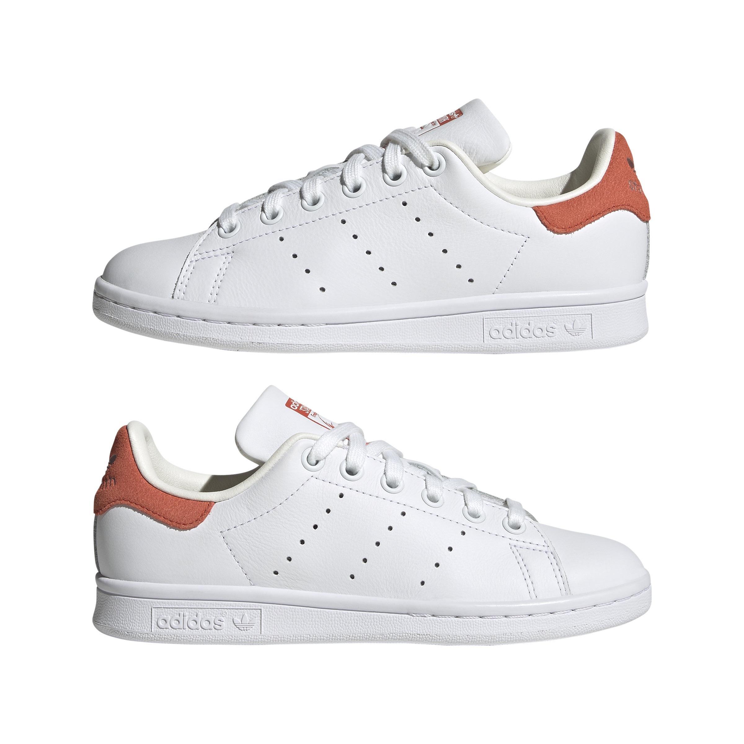 Unisex Kids Stan Smith Shoes, White, A901_ONE, large image number 11