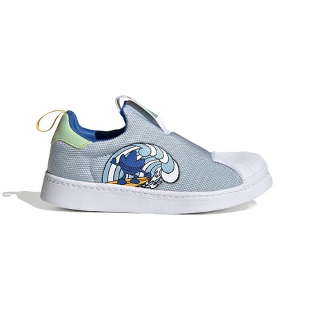Unisex Kids Superstar 360 Shoes, Blue, A901_ONE, large image number 9