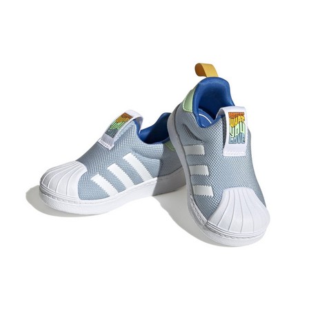 Unisex Kids Superstar 360 Shoes, Blue, A901_ONE, large image number 0