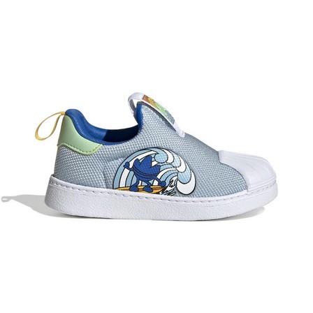 Unisex Kids Superstar 360 Shoes, Blue, A901_ONE, large image number 8