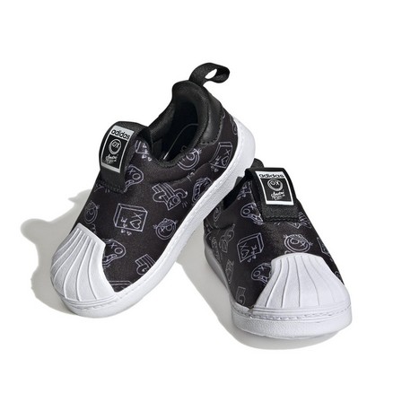 Unisex Kids Superstar 360 Shoes, Black, A901_ONE, large image number 0