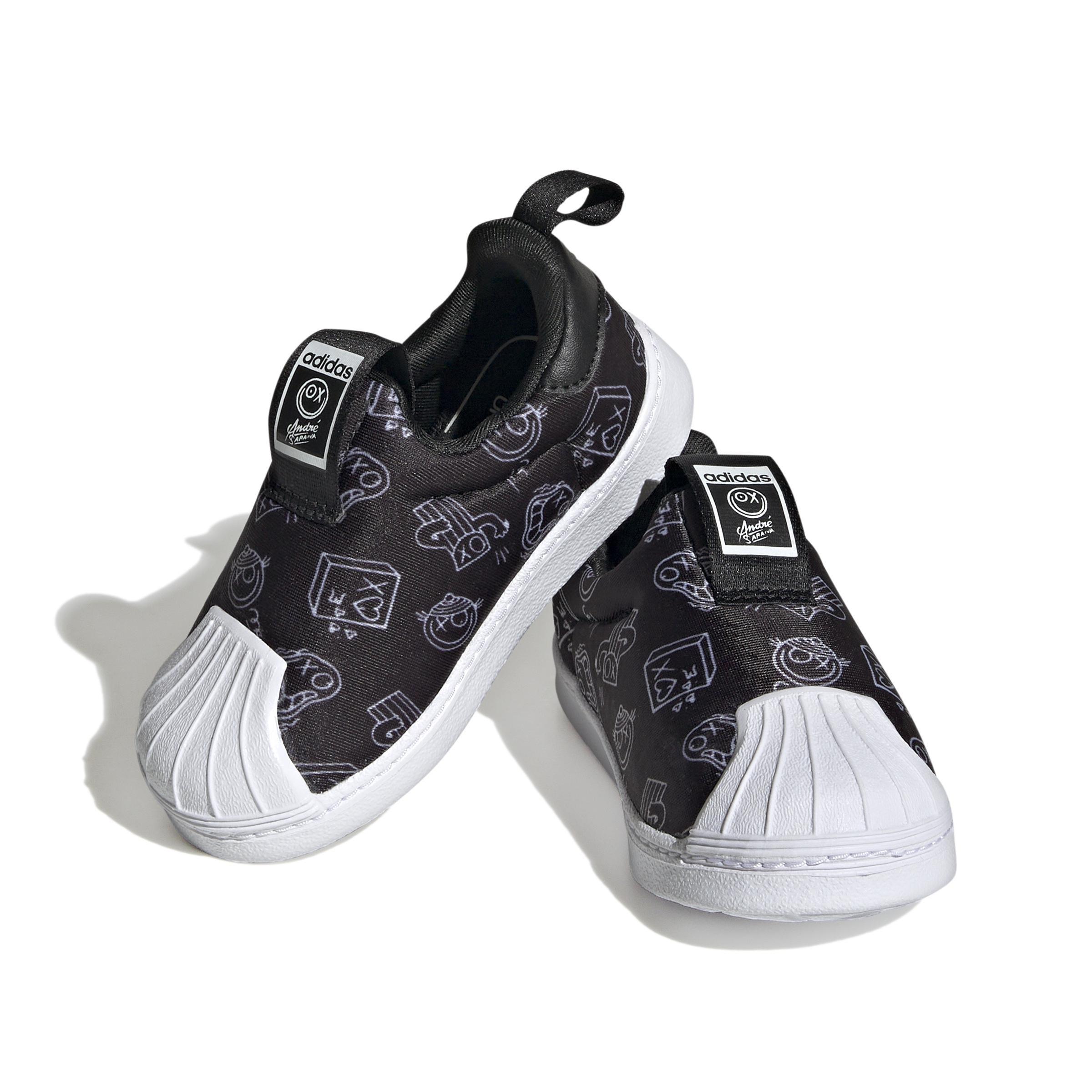 Unisex Kids Superstar 360 Shoes, Black, , medium