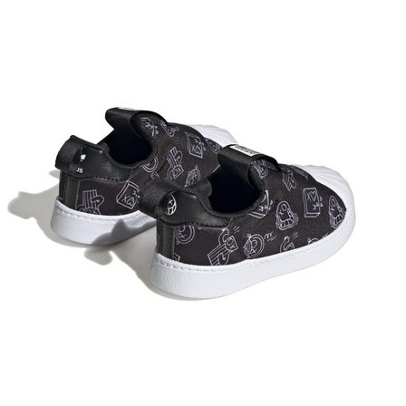 Unisex Kids Superstar 360 Shoes, Black, A901_ONE, large image number 1