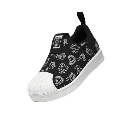 Unisex Kids Superstar 360 Shoes, Black, A901_ONE, large image number 6