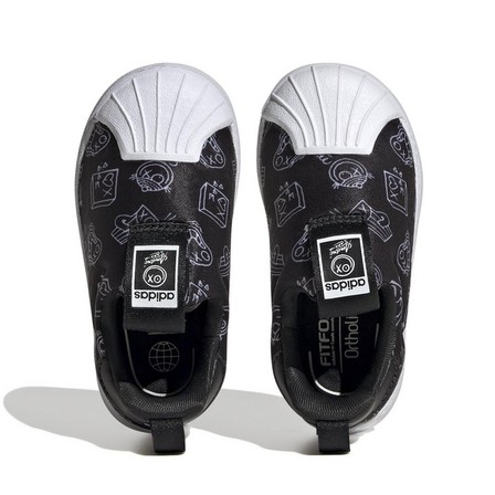 Unisex Kids Superstar 360 Shoes, Black, A901_ONE, large image number 11