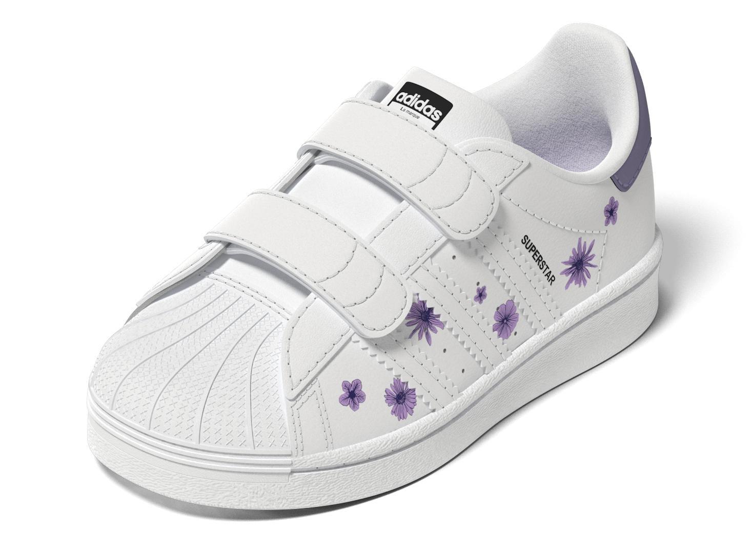 Unisex Kids Superstar Shoes, White, A901_ONE, large image number 4
