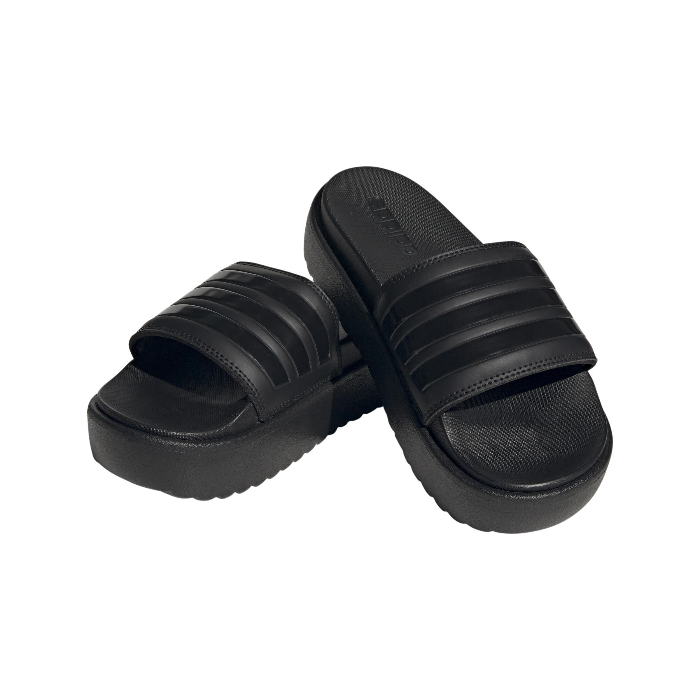 Adilette Platform Slides, Black, A901_ONE, large image number 2
