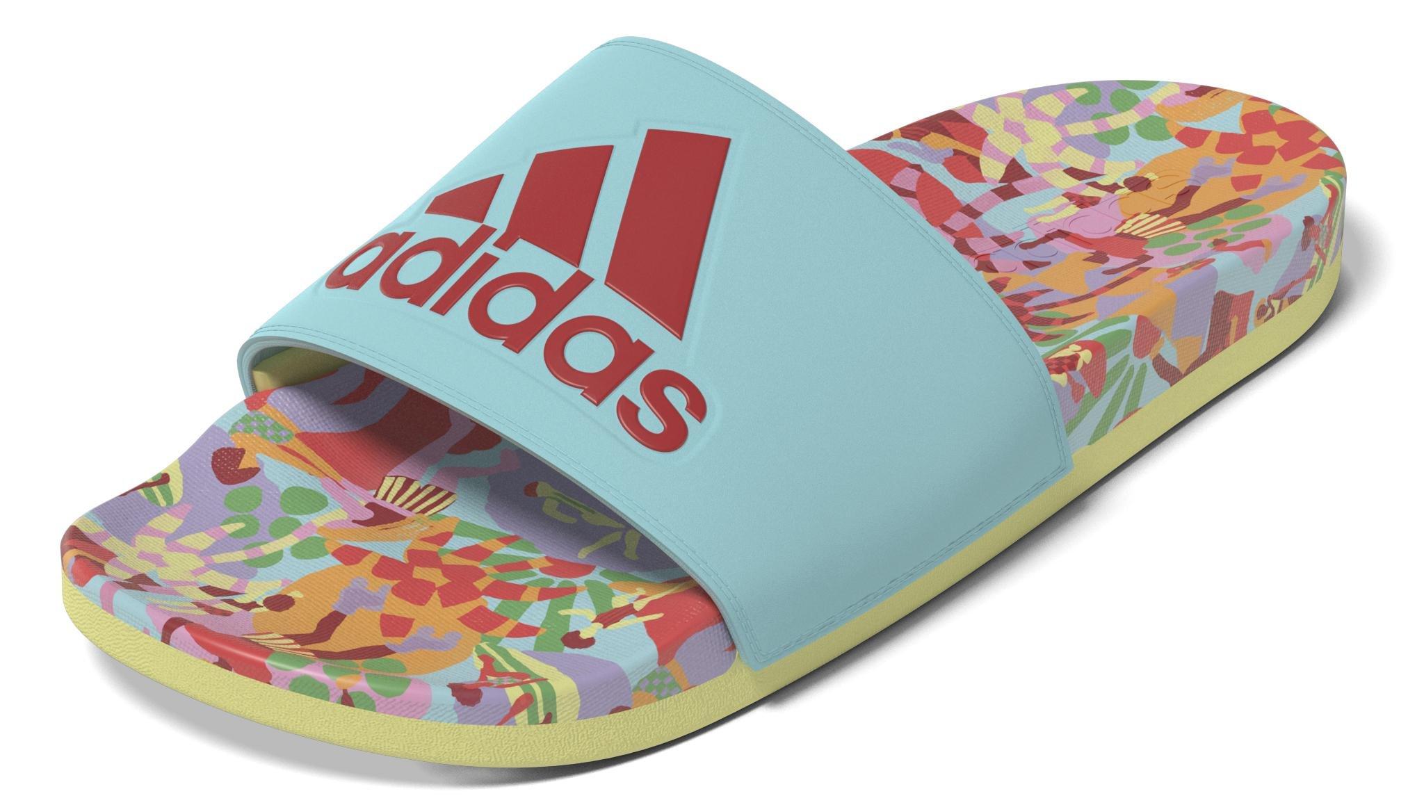 Adilette Comfort Slides, Blue, A901_ONE, large image number 5