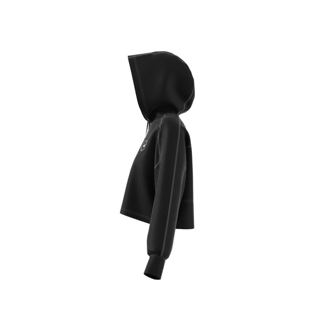 By Stella Mccartney Cropped Hoodie, Black, A901_ONE, large image number 11