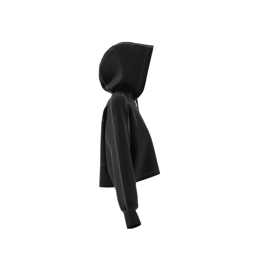 By Stella Mccartney Cropped Hoodie, Black, A901_ONE, large image number 13