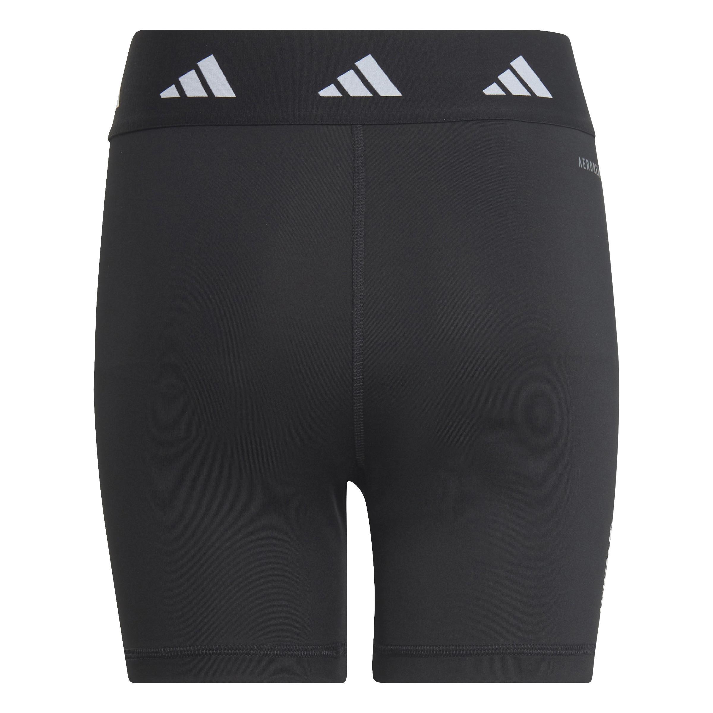 Kids Techfit Period-Proof High-Rise Short Tights, Black, , large image number 2