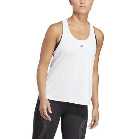 Women Hiit Heat.Rdy Sweat Conceal Training Tank Top, White, A901_ONE, large image number 2
