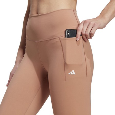 Women Optime Training Luxe 7/8 Leggings, Brown, A901_ONE, large image number 7
