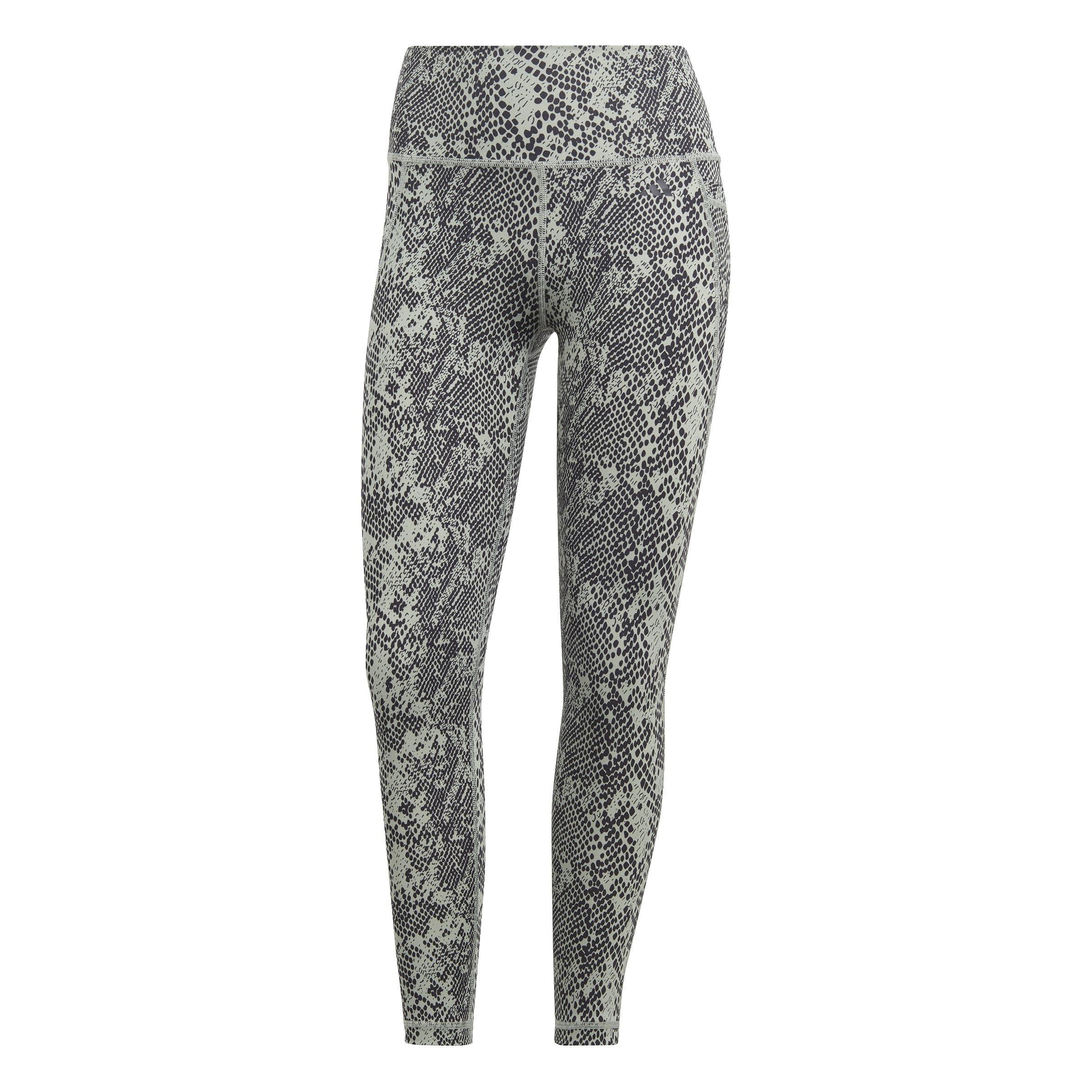 Optime Stash Pocket Training Animal Print 7/8 Leggings, Green, , large image number 0