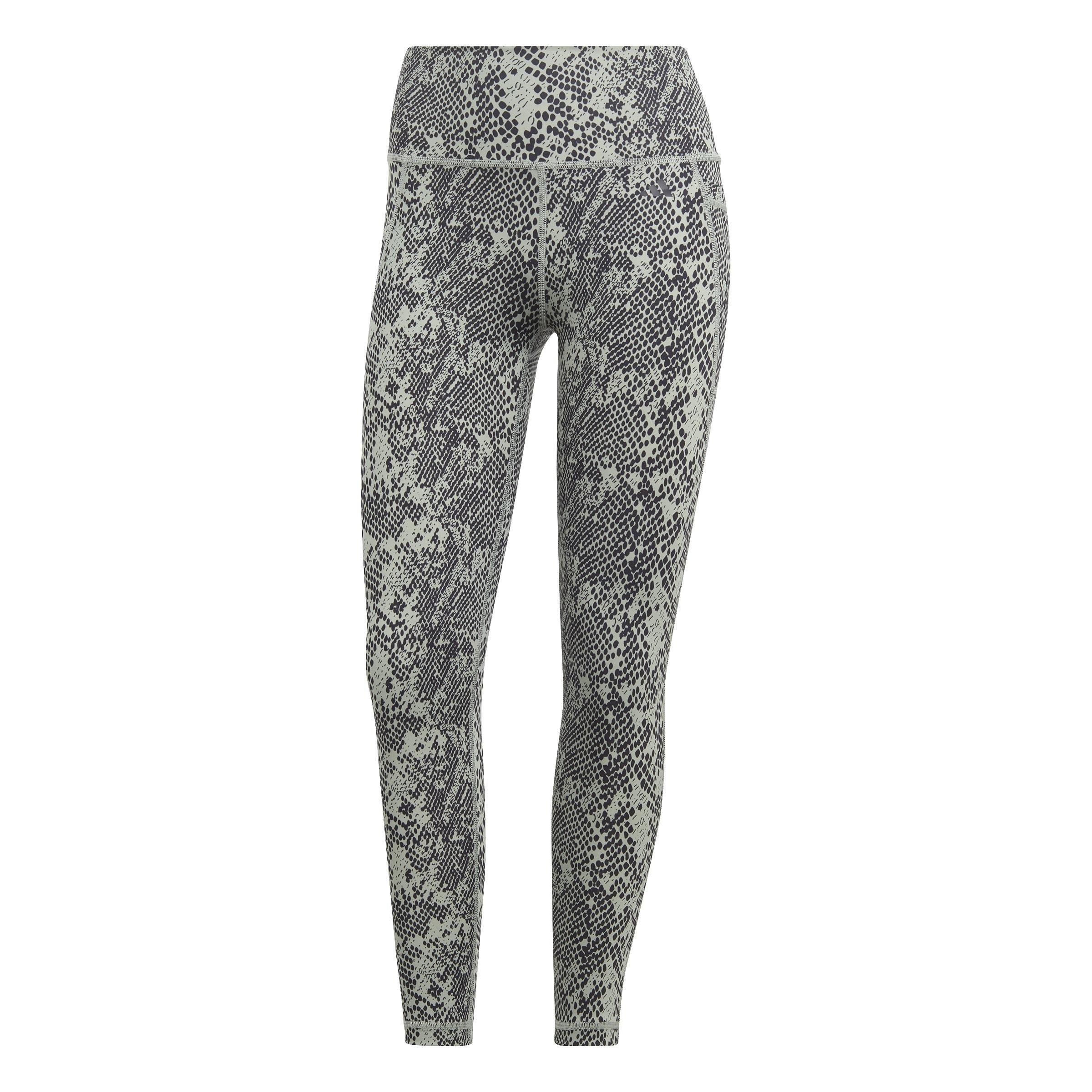 Optime Stash Pocket Training Animal Print 7/8 Leggings, Green, , large image number 1