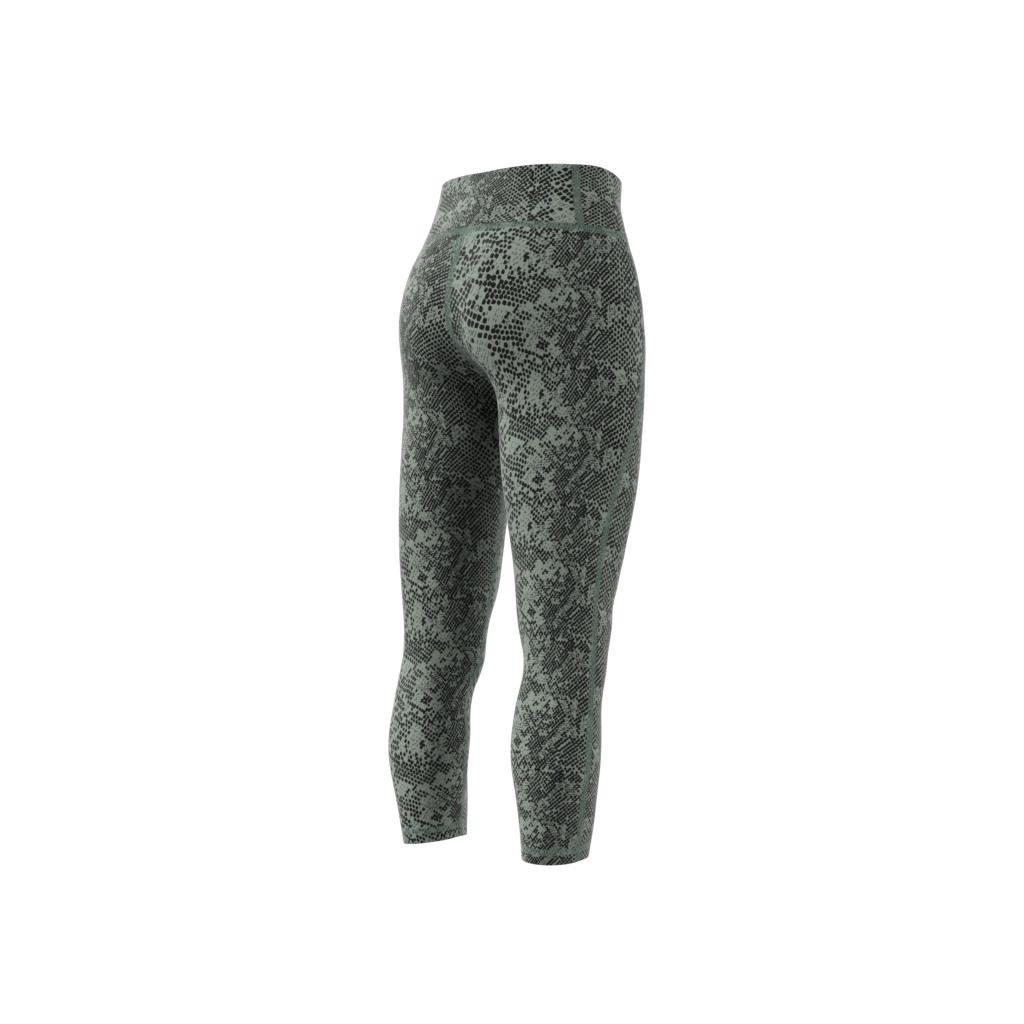 Optime Stash Pocket Training Animal Print 7/8 Leggings, Green, , large image number 3