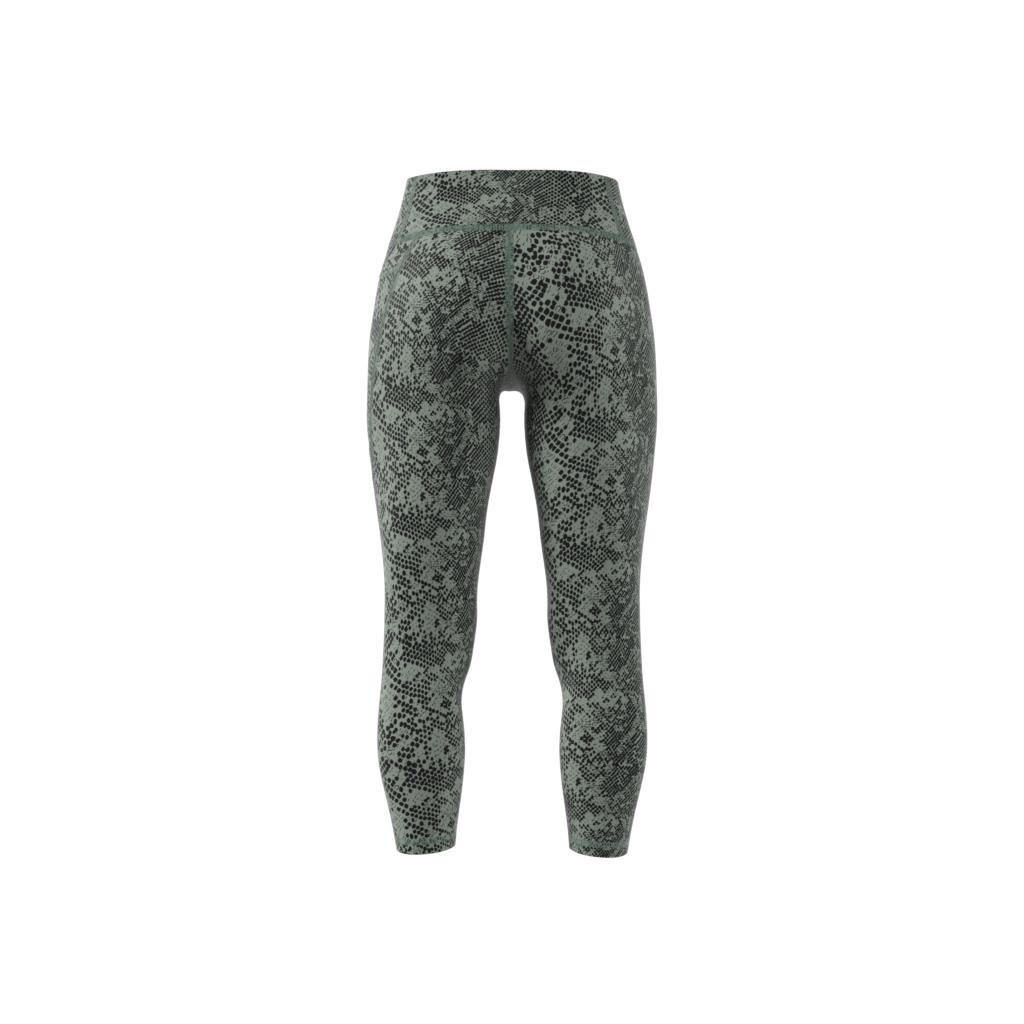 Optime Stash Pocket Training Animal Print 7/8 Leggings, Green, , large image number 5