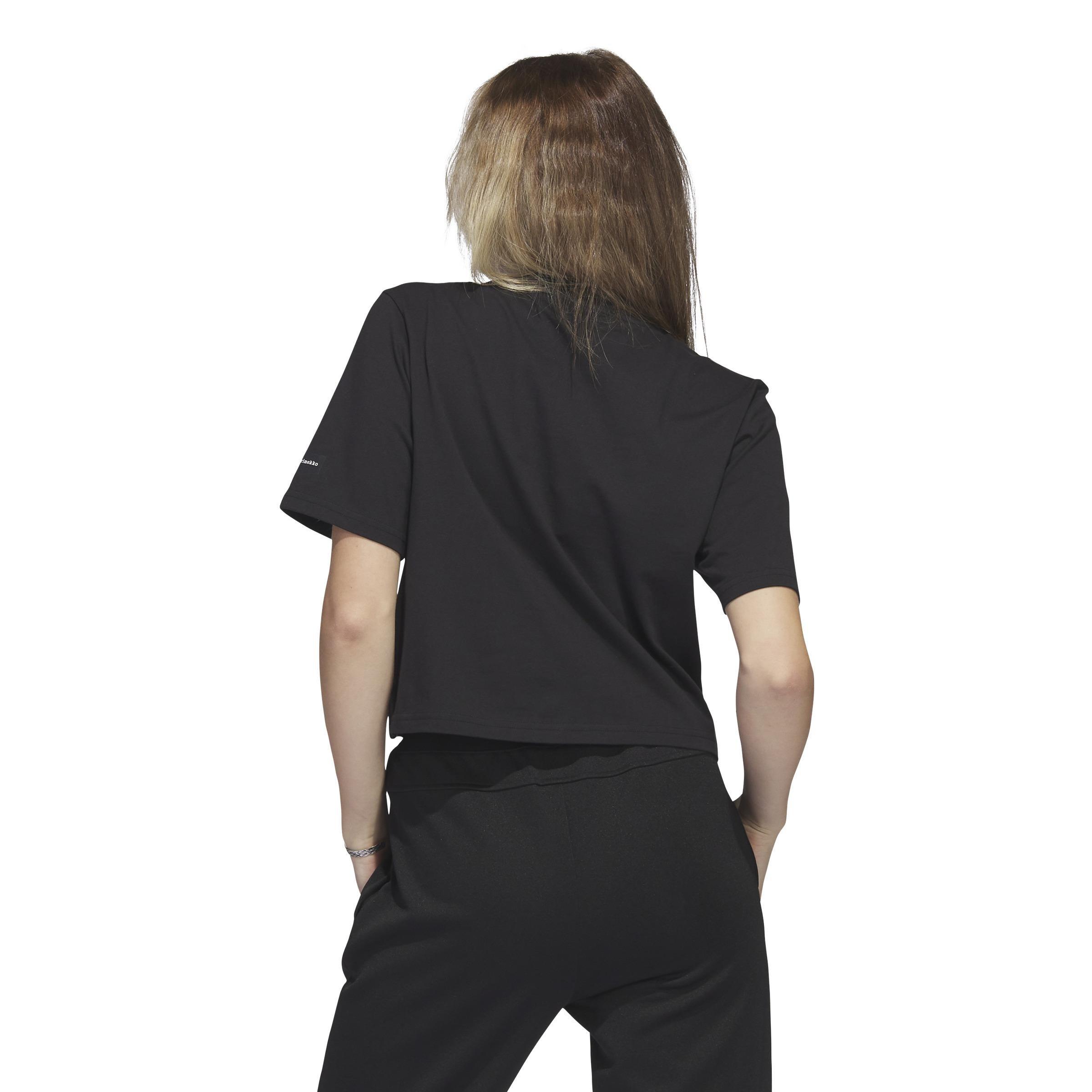 Marimekko Crop T-Shirt, Black, A901_ONE, large image number 3