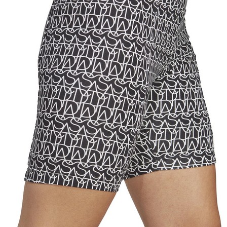 Women Allover Adidas Graphic Biker Shorts, Black, A901_ONE, large image number 4