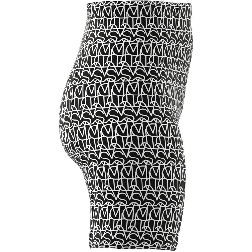 Allover Graphic Biker Shorts, Black, , large image number 5