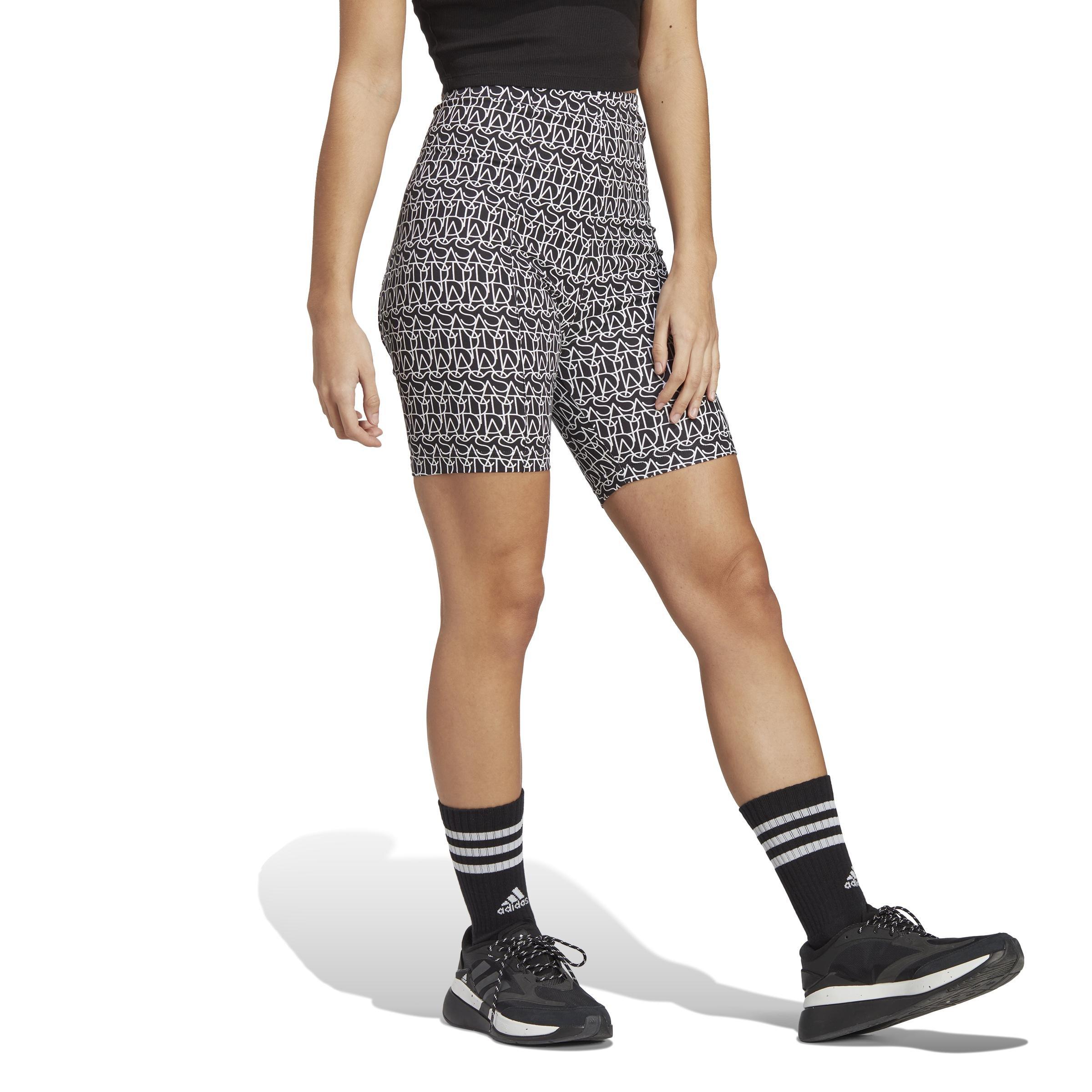 Allover Graphic Biker Shorts, Black, , large image number 6