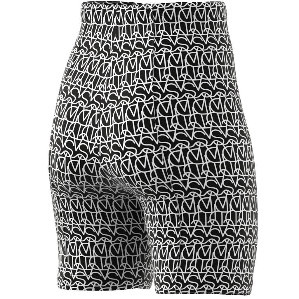 Allover Graphic Biker Shorts, Black, , large image number 8