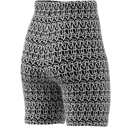Women Allover Adidas Graphic Biker Shorts, Black, A901_ONE, large image number 8