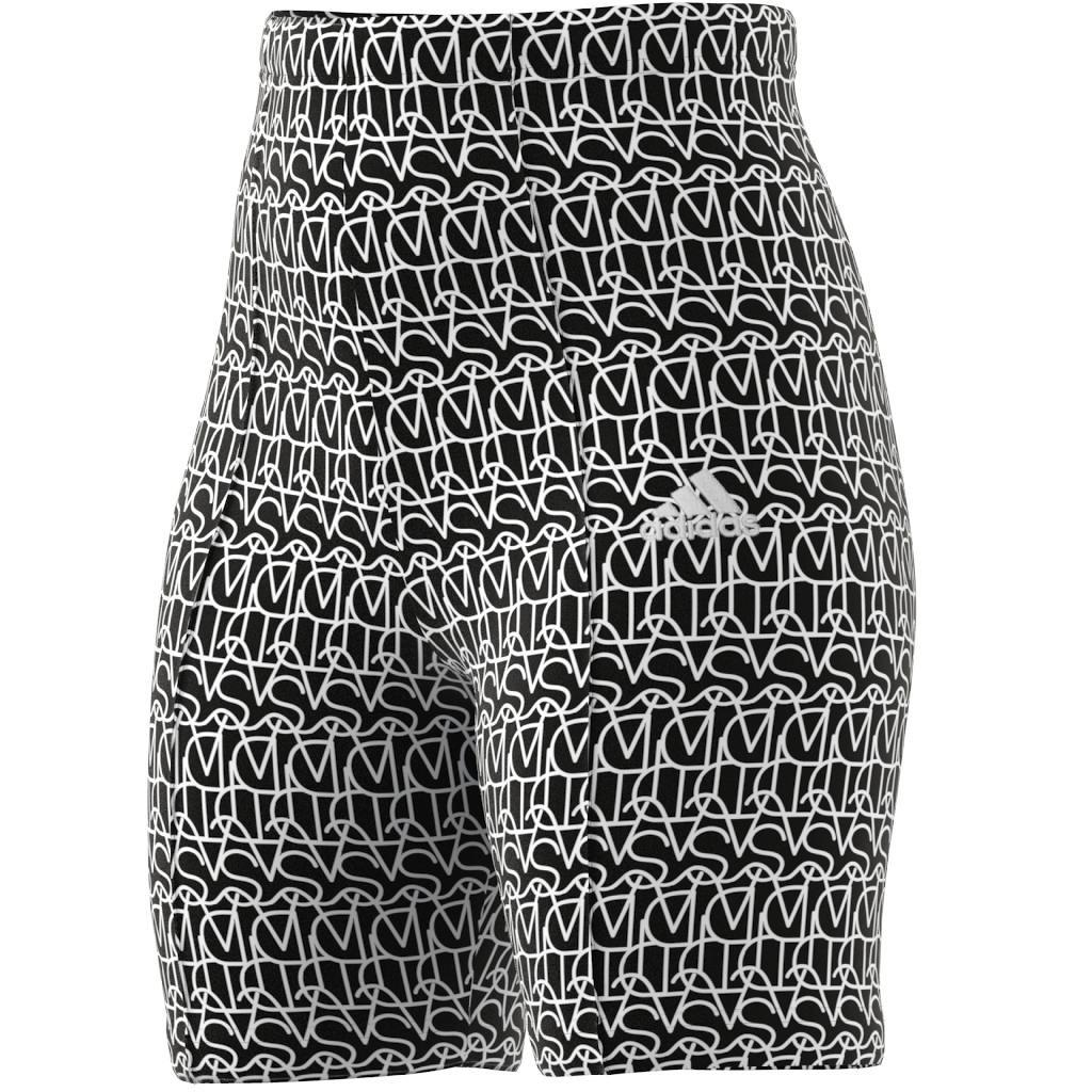 Allover Graphic Biker Shorts, Black, , large image number 11