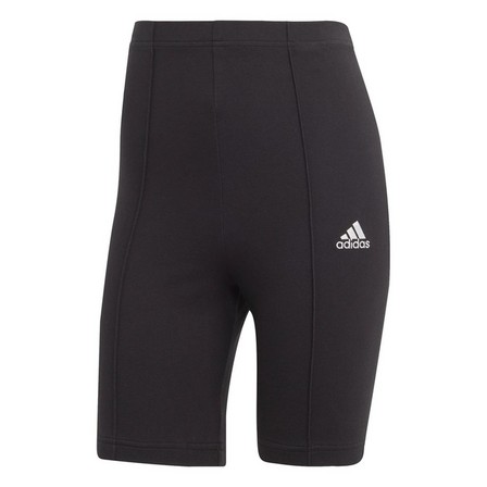 Women Allover Adidas Graphic Biker Shorts, Black, A901_ONE, large image number 1