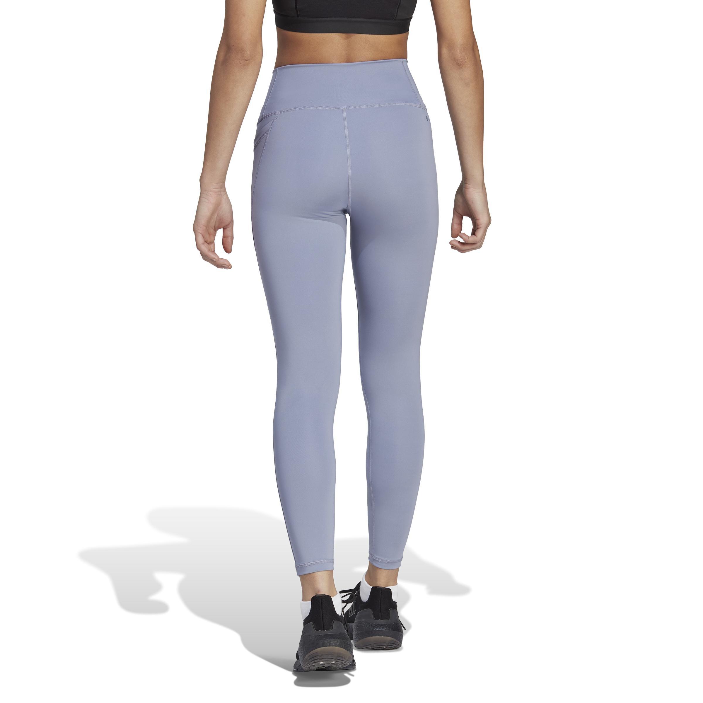 Optime High-Waisted 7/8 Leggings, Purple, A901_ONE, large image number 2