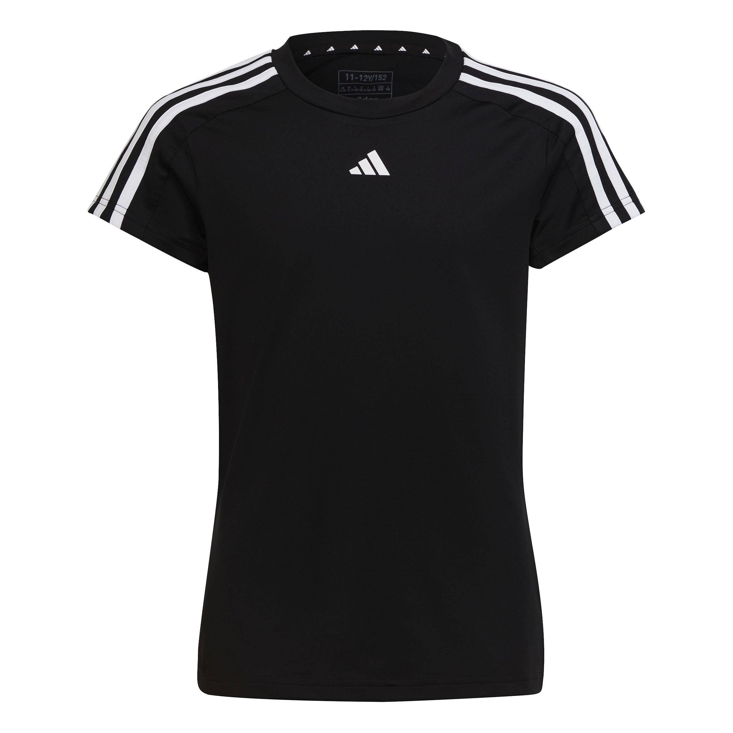 Kids Train Essentials AEROREADY 3-Stripes Slim-Fit Training T-Shirt, Black, A901_ONE, large image number 0