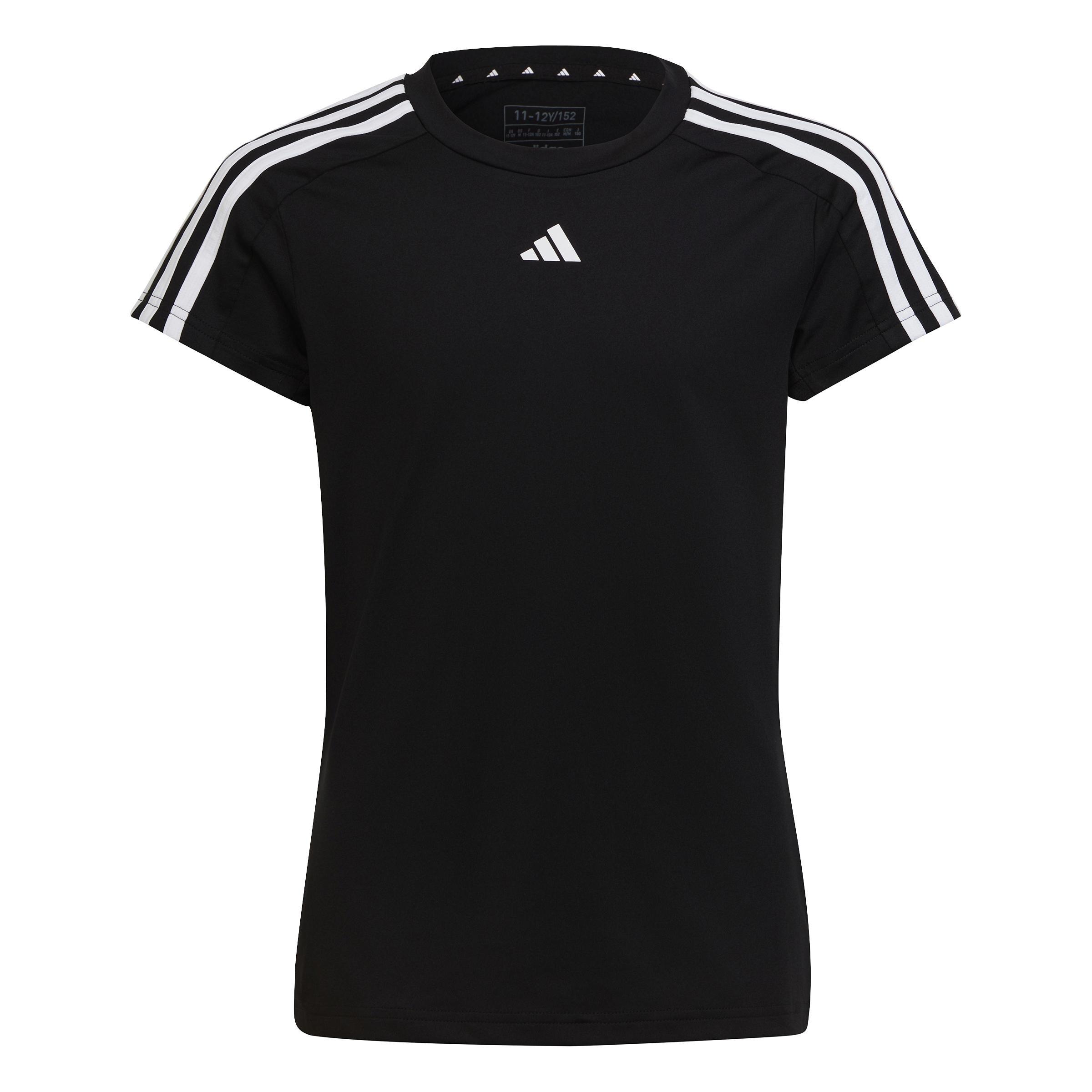 Kids Train Essentials AEROREADY 3-Stripes Slim-Fit Training T-Shirt, Black, A901_ONE, large image number 1