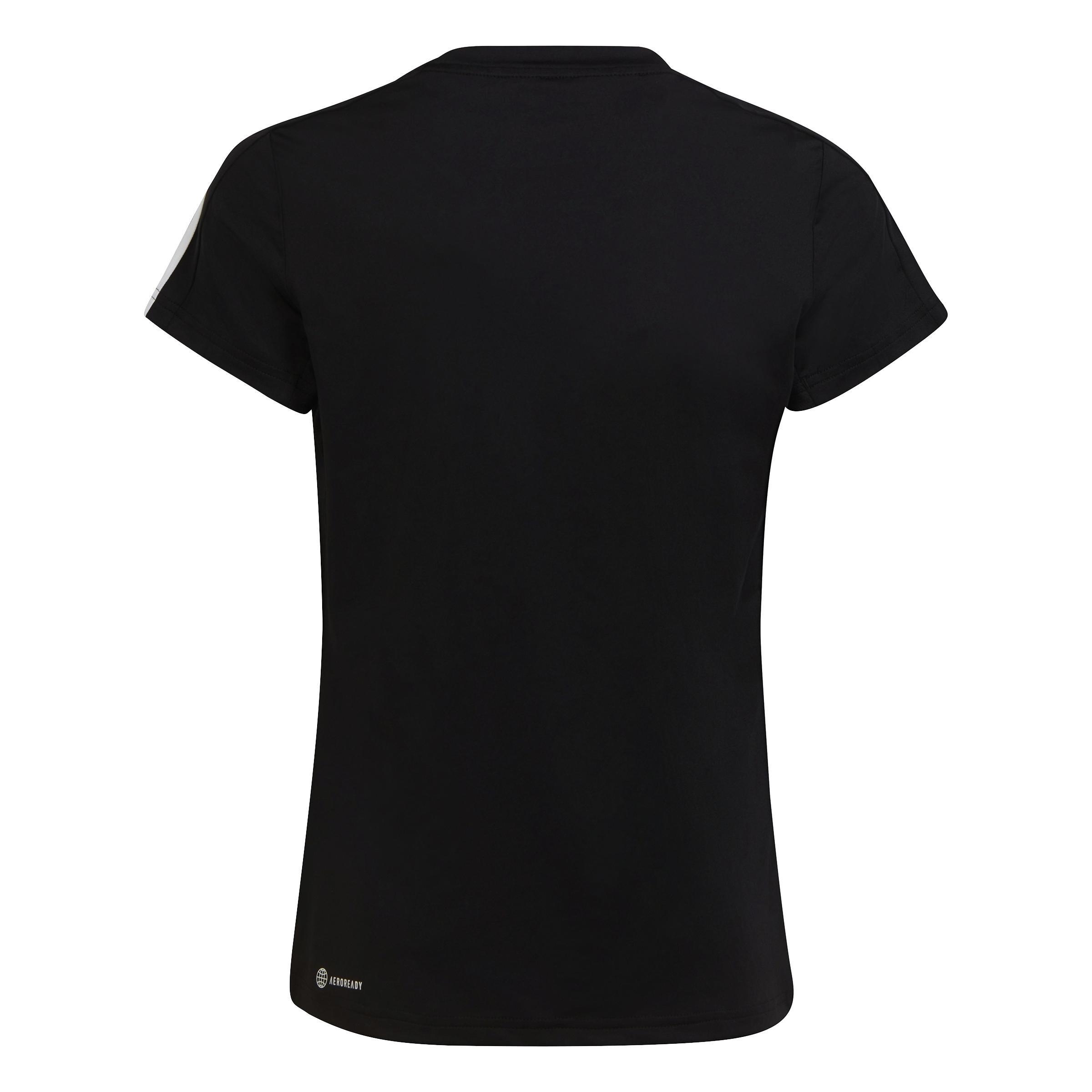 Kids Train Essentials AEROREADY 3-Stripes Slim-Fit Training T-Shirt, Black, A901_ONE, large image number 2