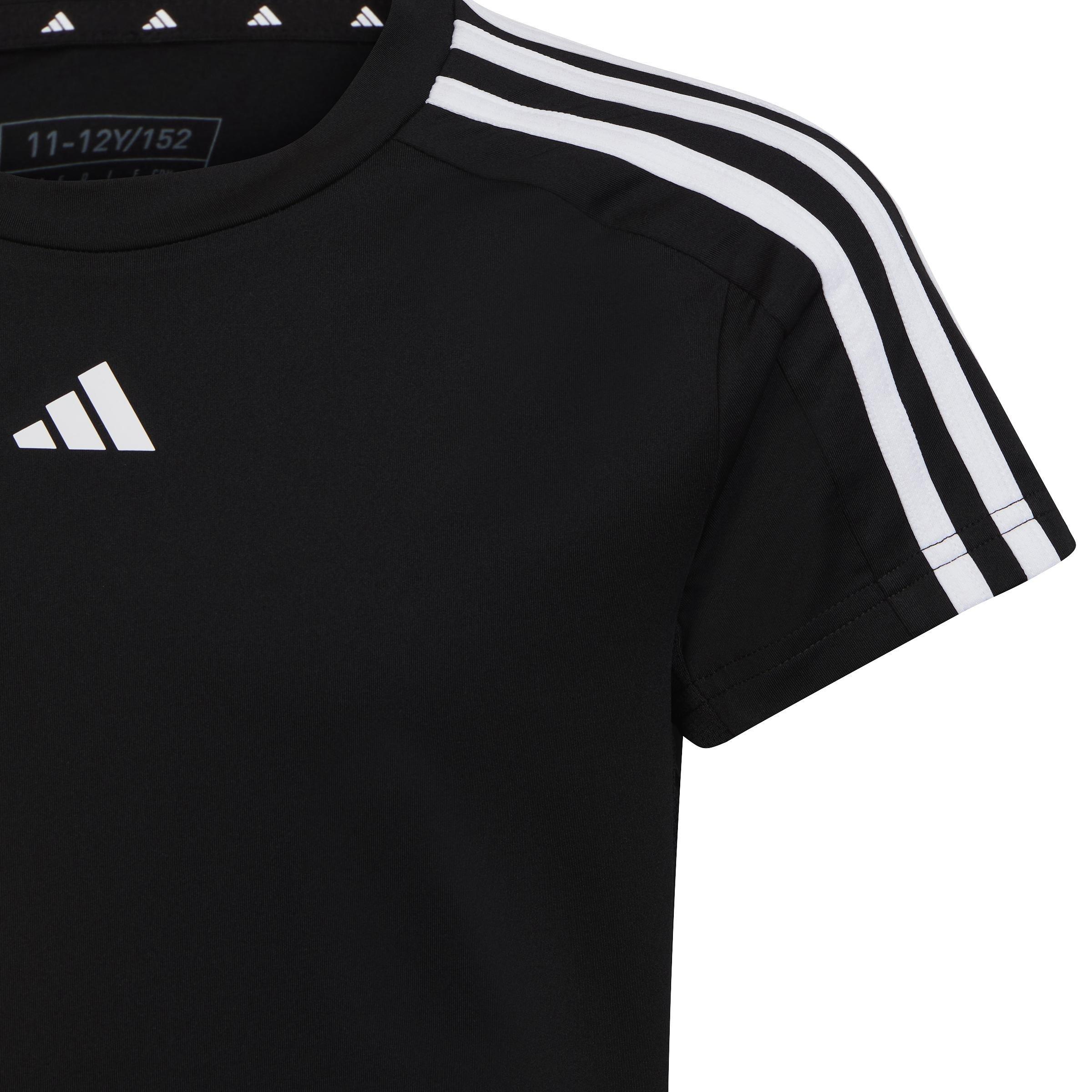 Kids Train Essentials AEROREADY 3-Stripes Slim-Fit Training T-Shirt, Black, A901_ONE, large image number 4