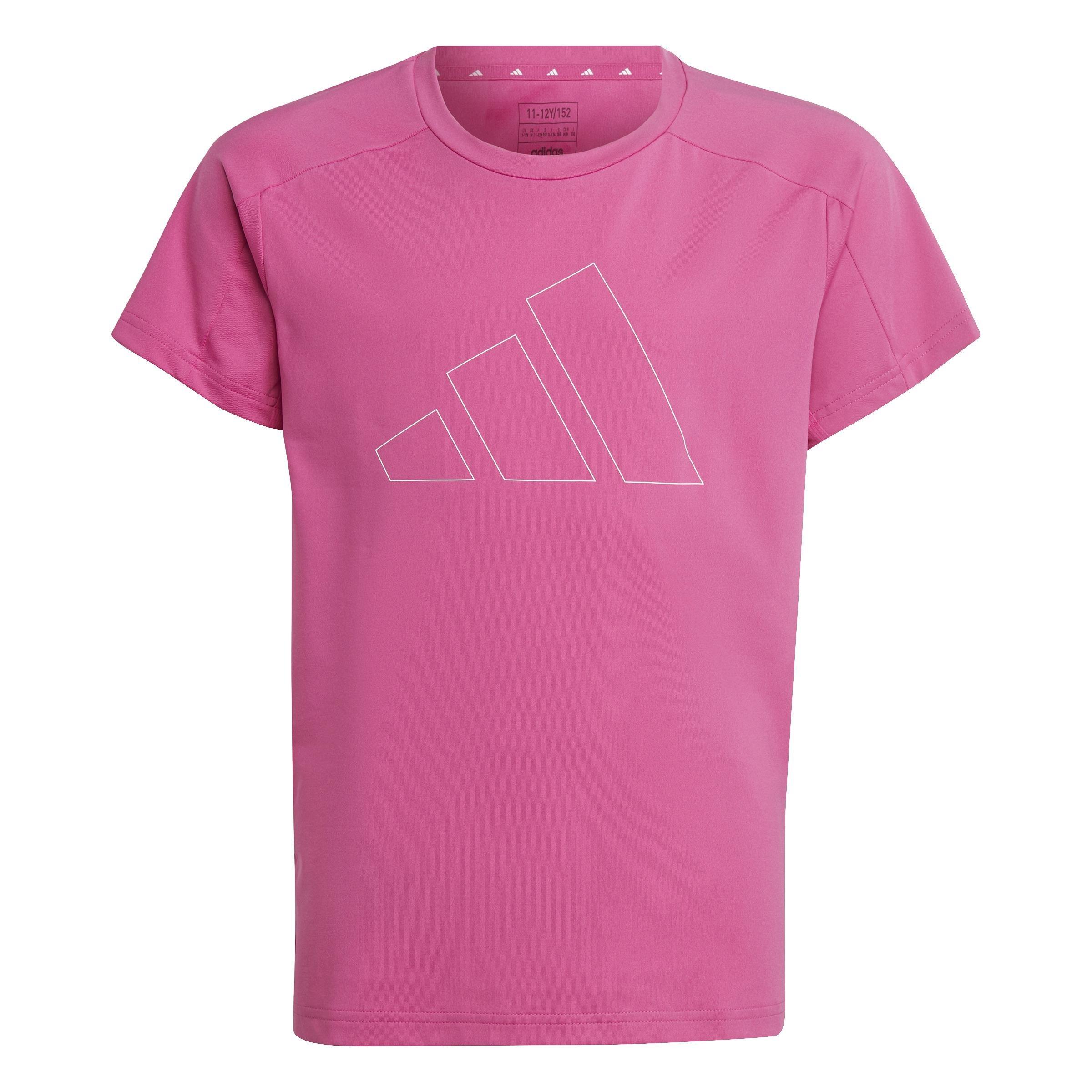 Kids Essentials AEROREADY Regular-Fit Logo T-Shirt, Pink, A901_ONE, large image number 0