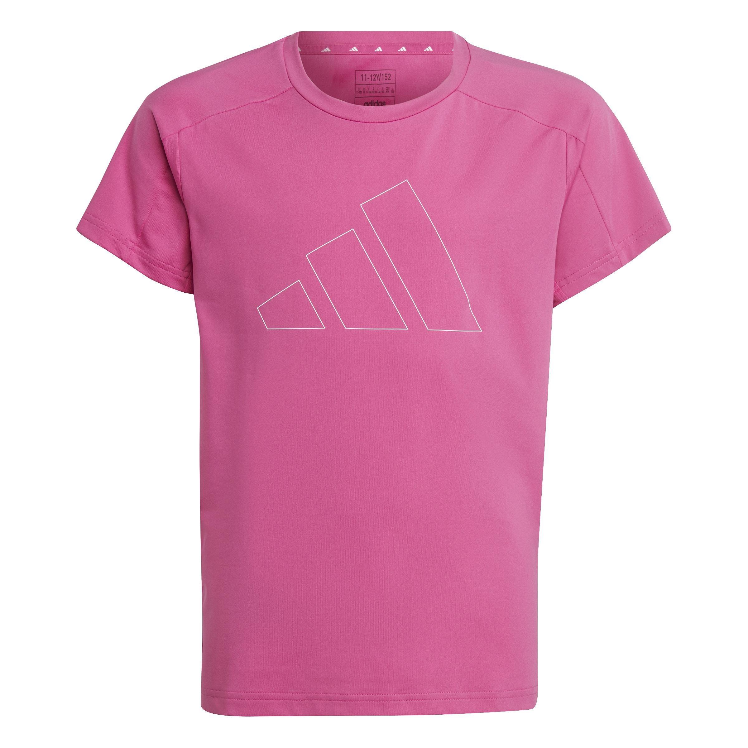 Kids Essentials AEROREADY Regular-Fit Logo T-Shirt, Pink, A901_ONE, large image number 1