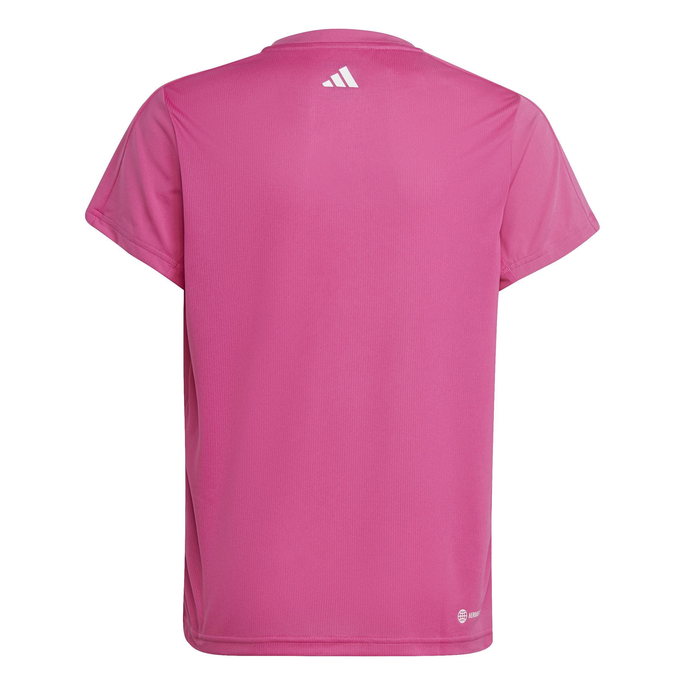 Kids Essentials AEROREADY Regular-Fit Logo T-Shirt, Pink, A901_ONE, large image number 2