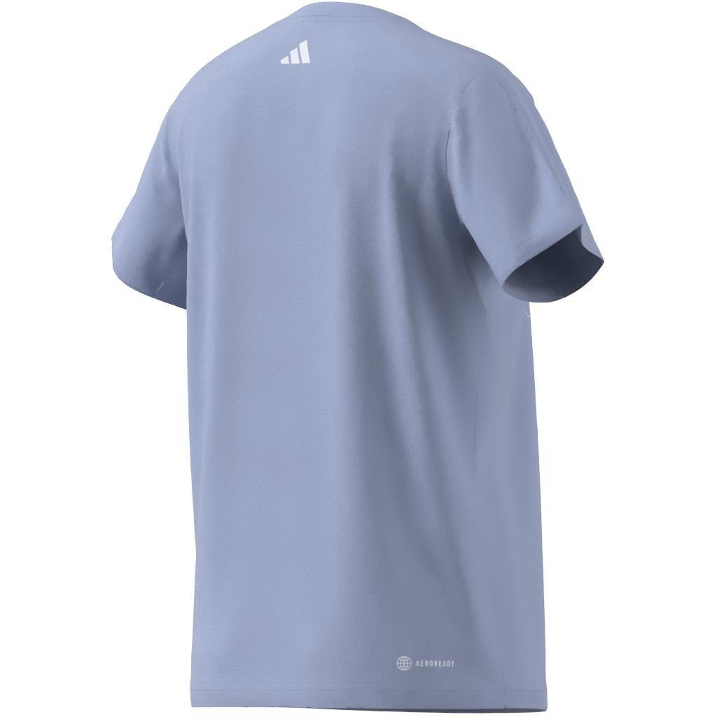 Kids Essentials AEROREADY Regular-Fit Logo T-Shirt, Blue, A901_ONE, large image number 8