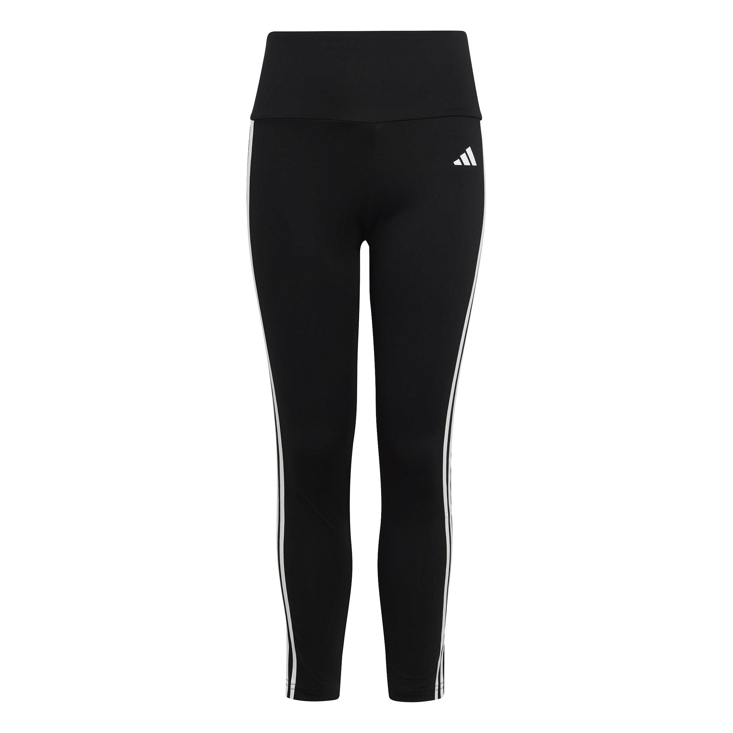 Kids Essentials AEROREADY 3-Stripes High-Waisted Leggings, Black, , large image number 0