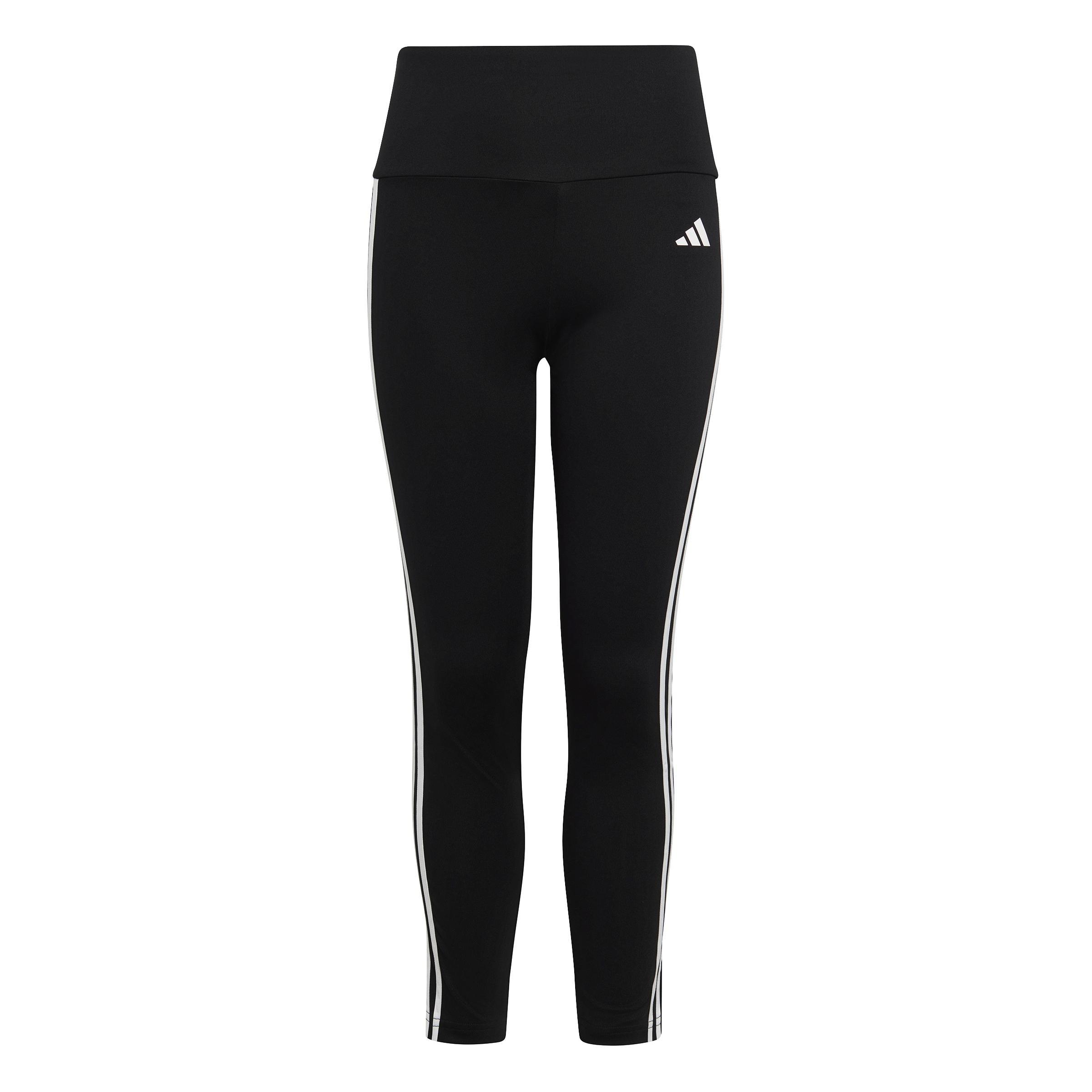 Kids Essentials AEROREADY 3-Stripes High-Waisted Leggings, Black, , large image number 1