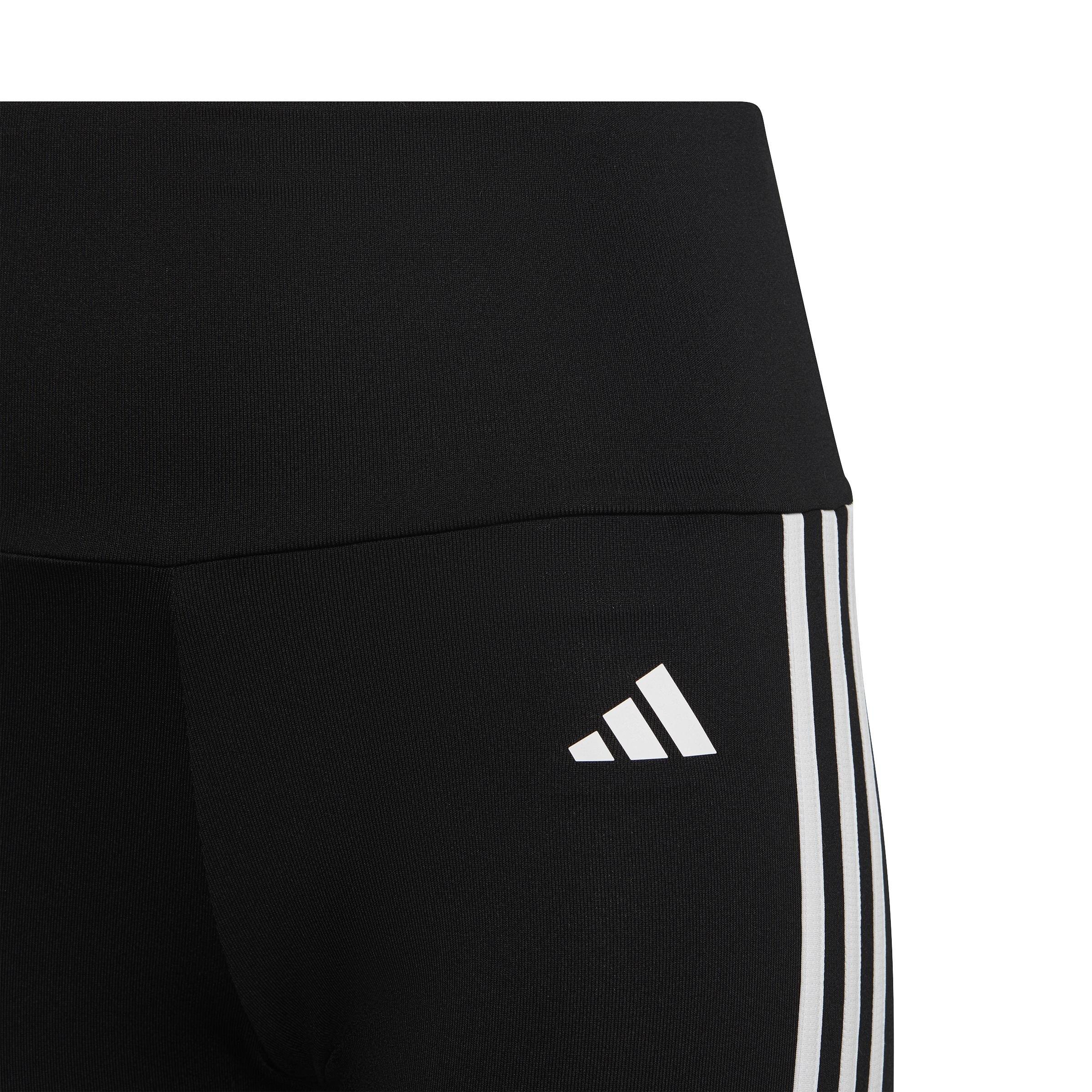 Kids Essentials AEROREADY 3-Stripes High-Waisted Leggings, Black, , large image number 3