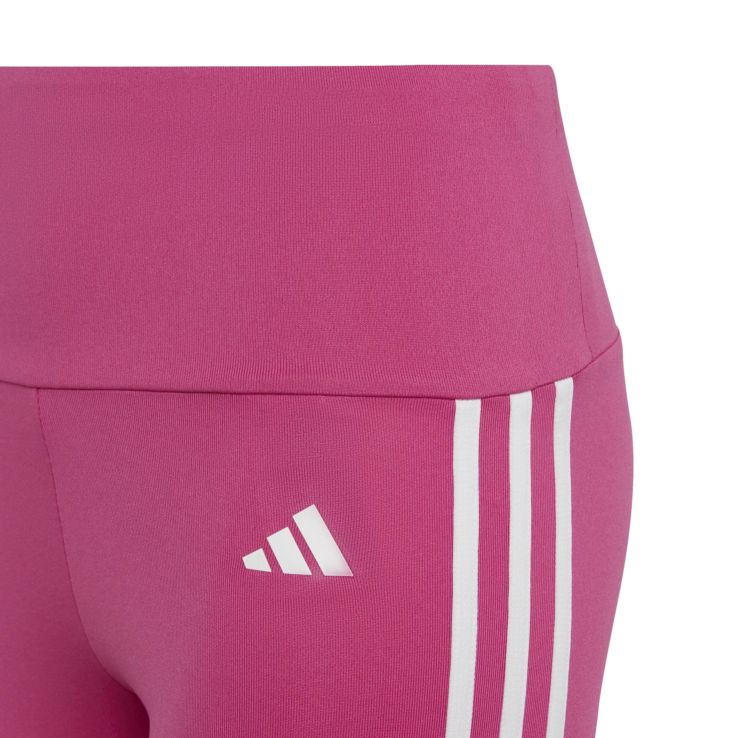 Kids Aeroready 3-Stripes Leggings, Pink, A901_ONE, large image number 4