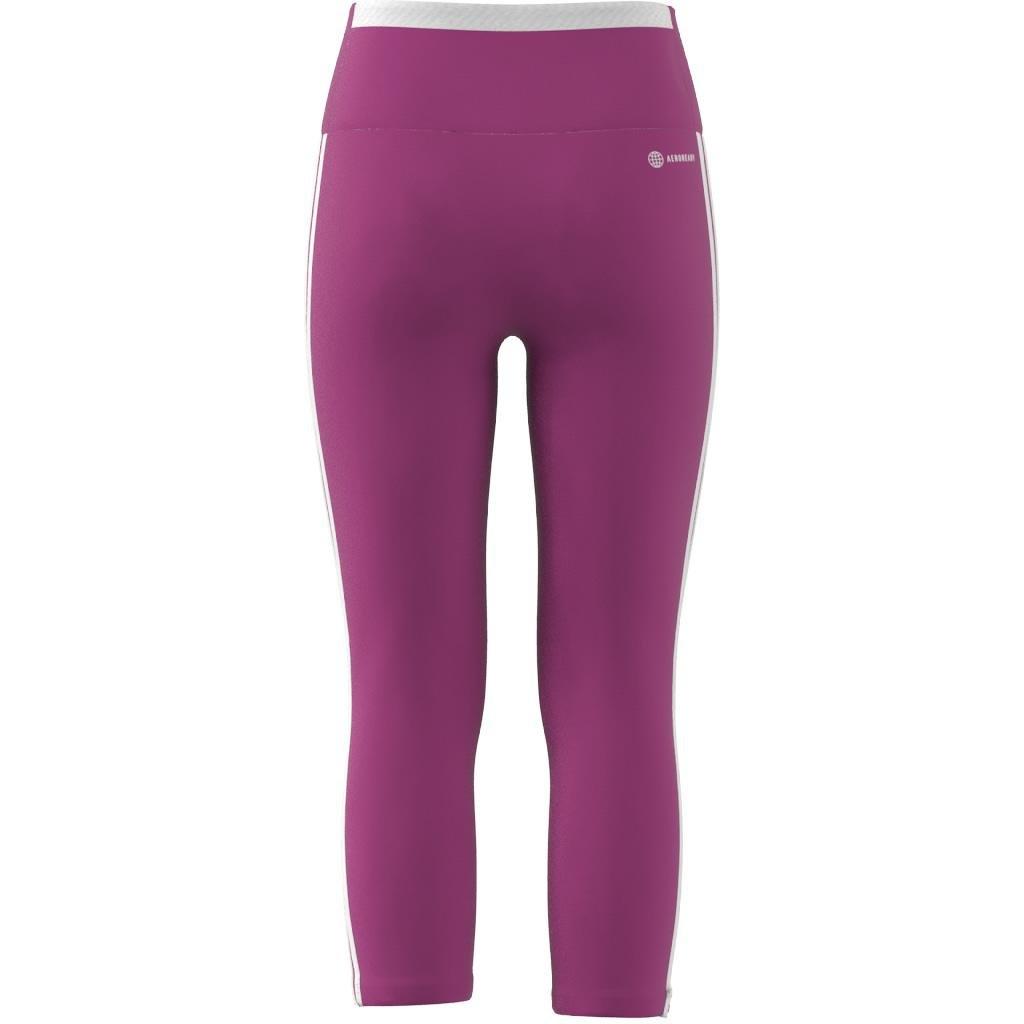 Kids Aeroready 3-Stripes Leggings, Pink, , large image number 11