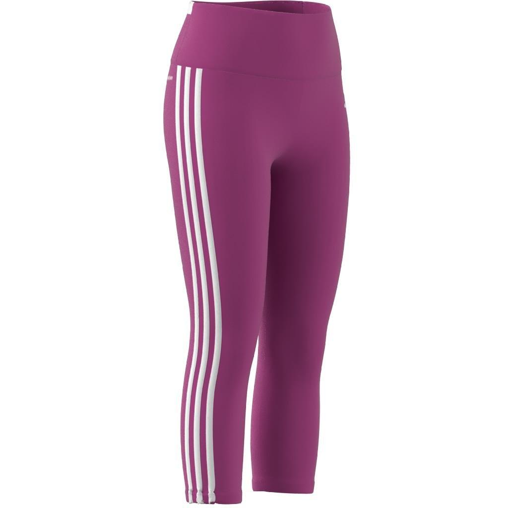 Kids Aeroready 3-Stripes Leggings, Pink, A901_ONE, large image number 12