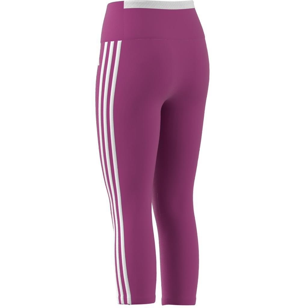 Kids Aeroready 3-Stripes Leggings, Pink, A901_ONE, large image number 13