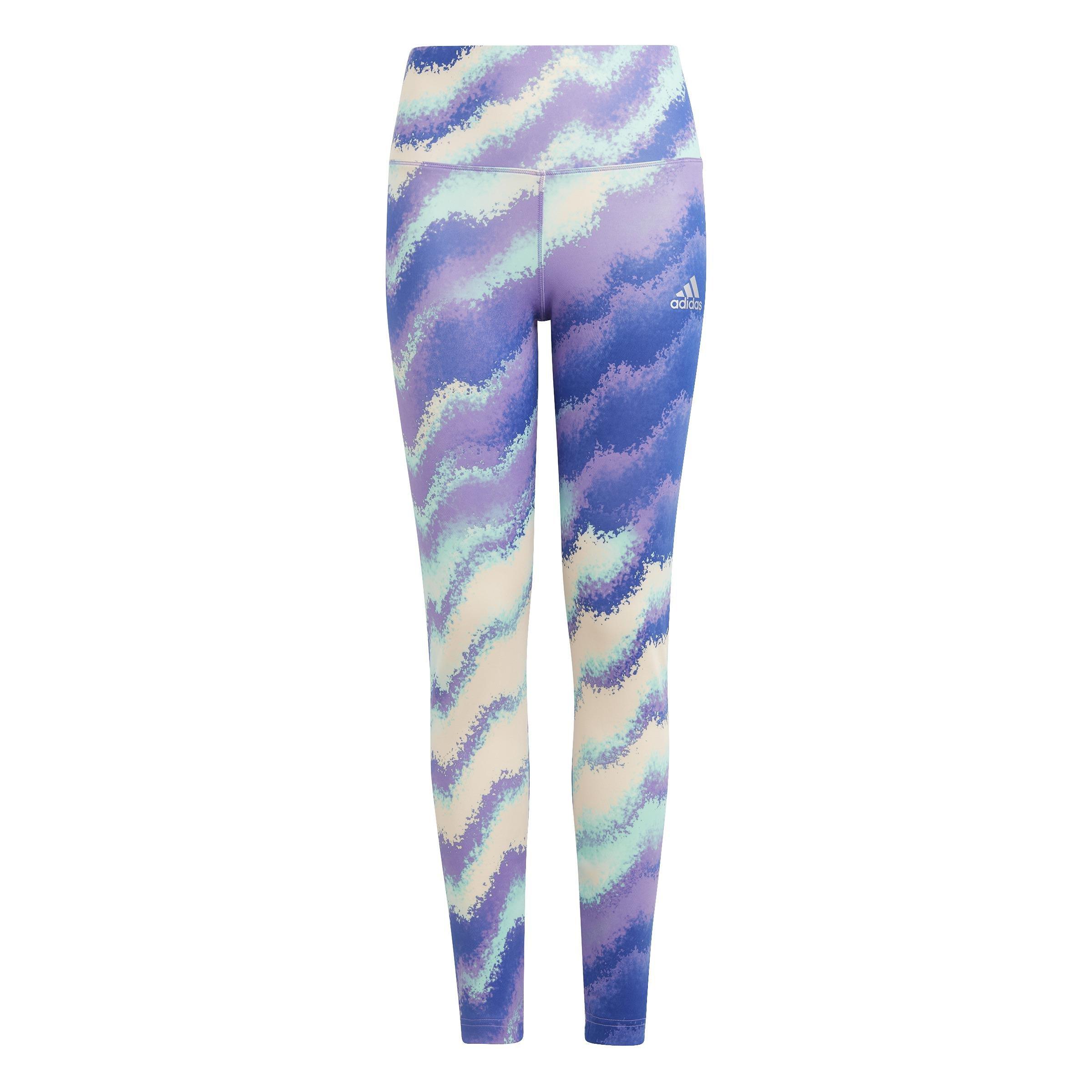 Kids Dance Aeroready Printed Leggings, Orange, A901_ONE, large image number 0