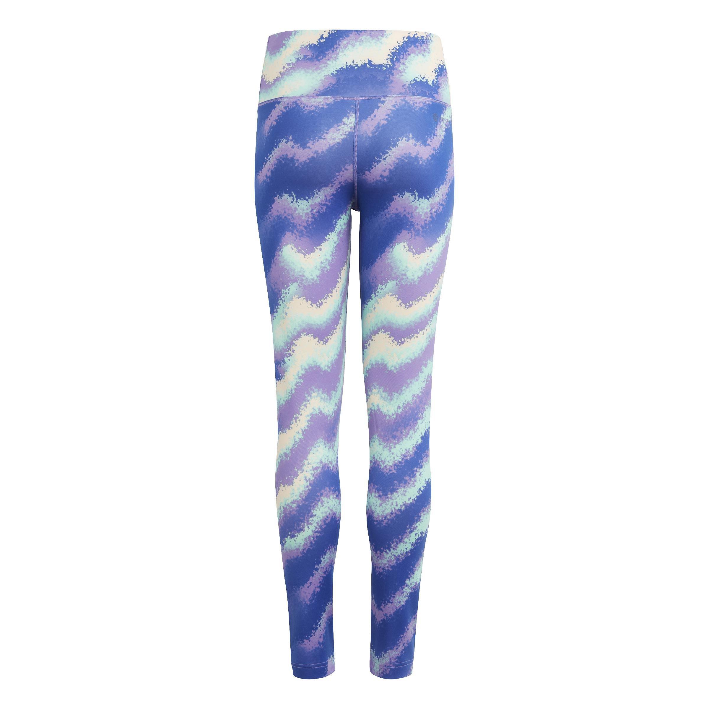 Kids Dance Aeroready Printed Leggings, Orange, A901_ONE, large image number 2
